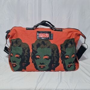 Andy Warhol Pop Art Travel Weekender Orange Bag